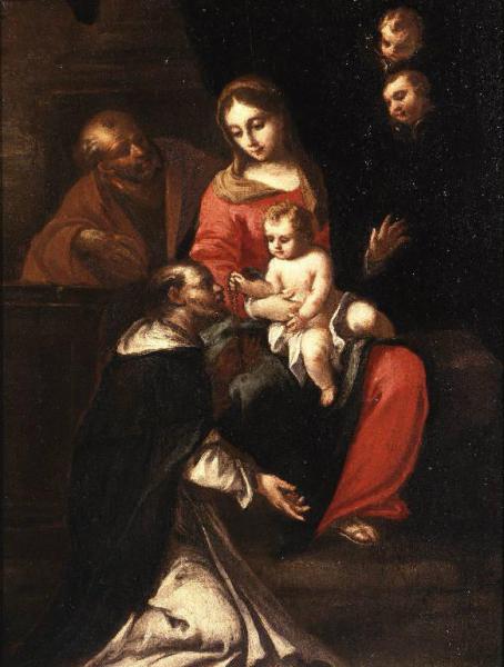 Sacra Famiglia con San Domenico