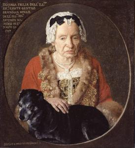 Ritratto di Zenobia Benaglio Marenzi con cane
