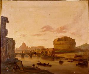 Veduta del Tevere presso Castel Sant'Angelo a Roma
