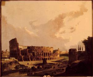 Veduta del Colosseo a Roma
