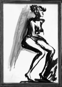 Figura femminile nuda seduta