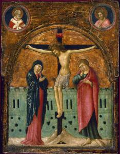 Cristo crocifisso con la Madonna e San Giovanni Evangelista
