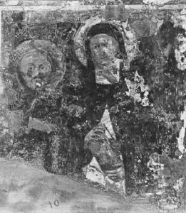 Santa monaca e volto di Cristo