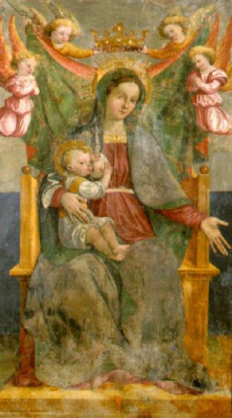 Madonna in trono che allatta Gesù Bambino