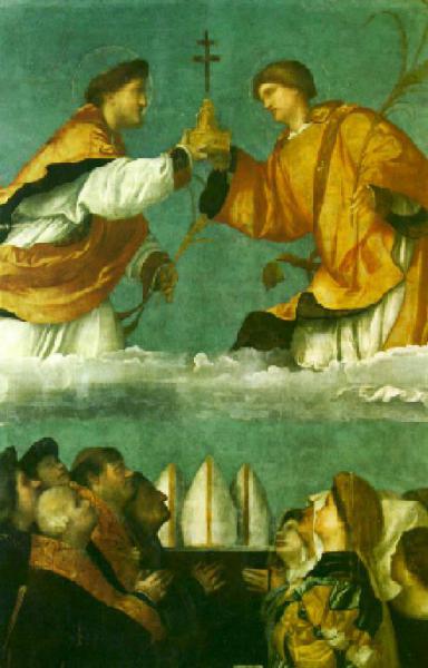 Esaltazione della reliquia della Santa Croce con San Faustino e San Giovita