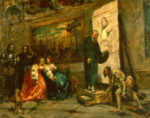 Carlo V raccoglie il pennello a Tiziano