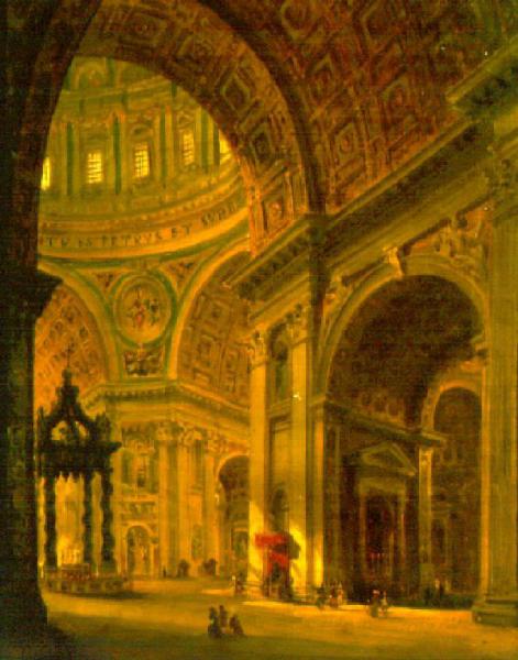 Veduta dell'interno della basilica di San Pietro