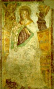 Madonna con Bambino in trono tra due angeli