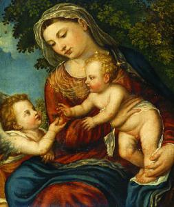 Madonna con Bambino e angelo