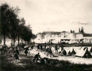 Accampamento di soldati francesi