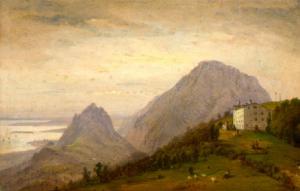 Veduta di una villa sulle colline del Garda
