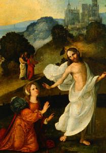 Cristo con giovane donna