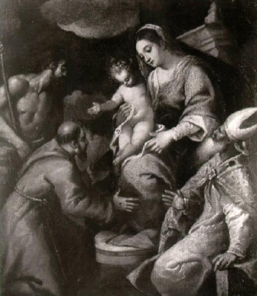 Madonna con Bambino, San Giovanni Battista, Sant'Antonio e un vescovo