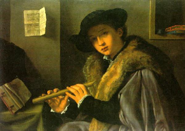 Figura di giovane uomo con flauto
