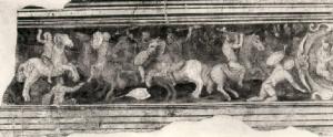 Fregio con cavalieri e scene mitologiche