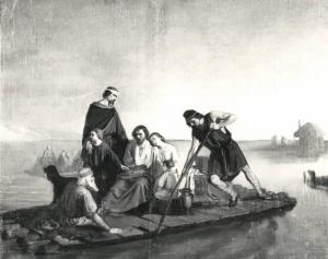 I fondatori di Venezia fuggenti dalle invasioni di Attila