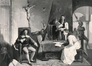 Francesco I prigioniero nel convento di San Paolo dopo la battaglia di Pavia