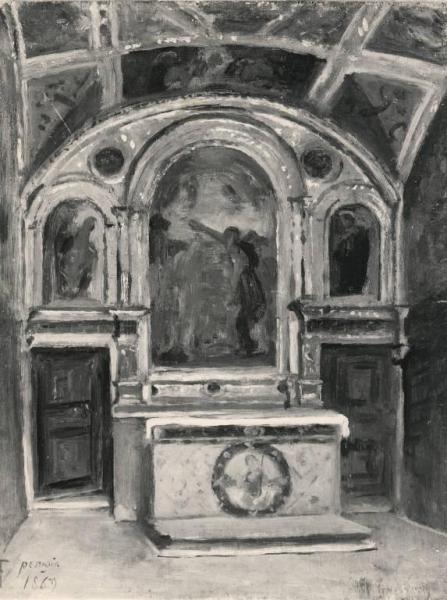 Interno della cappella del Cambio a Perugia