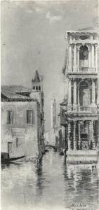 Rio S. Barnaba a Venezia angolo del Palazzo Rezzanico