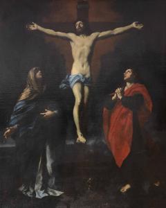 Cristo crocifisso tra la Madonna e san Giovanni Evangelista
