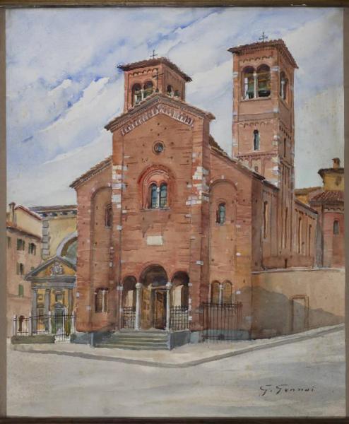 Veduta della Chiesa del Santo Sepolcro a Milano