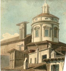 Cupola di San Fedele, vista dallo studio del pittore