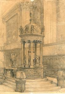 Duomo, altare maggiore ed organo settentrinale veduti dal coro