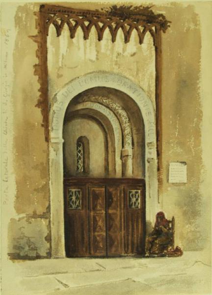 Porta laterale della chiesa di San Giorgio a Milano