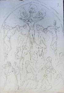 Affresco della Crocifissione nella cappella di Santa Corona in Santa Maria delle Grazie a Milano