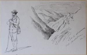 Autoritratto di Alessandro Greppi in montagna
