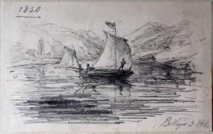 Barca a vela sul lago di Como