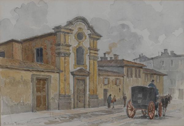 Via Lanzone e la chiesa sconsacrata annessa alle Monache di S. Bernardino