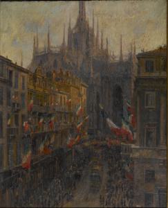 Corso Vittorio Emanuele il giorno della dichiarazione di guerra, 24 maggio 1915