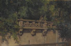 Balconata di casa Visconti verso il Naviglio