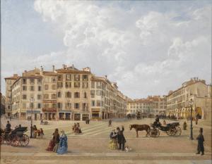 La Piazza del Duomo nel 1862 da vecchia fotografia