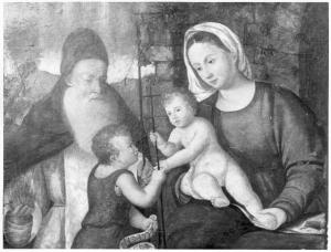 Madonna con Bambino, sant'Antonio abate e san Giovannino
