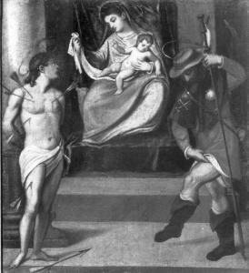 Madonna con Bambino in trono con San Sebastiano e San Rocco