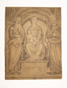 Madonna col Bambino in trono tra i santi Giovanni evangelista e Agostino
