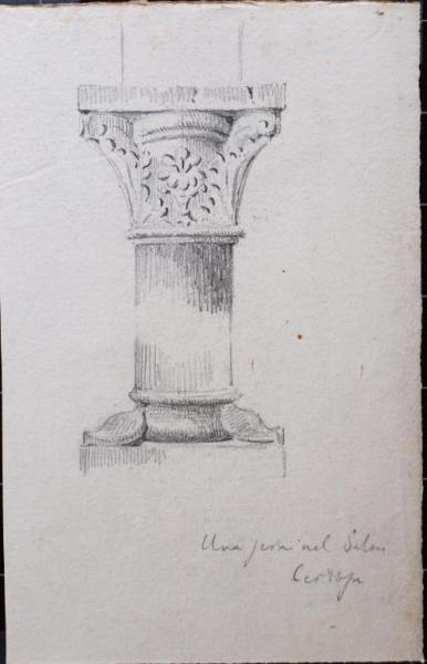 Base e capitello di una colonna della Certosa di Pesio
