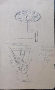 Capitello e dettagli decorativi del chiostro della Certosa di Pesio