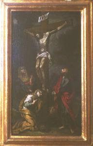 Crocifissione di Cristo con la Madonna, San Giovanni evangelista, santa Maria Maddalena