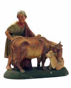 Donna con mucca e vitellino