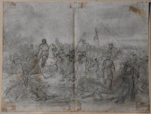 Vittorio Emanuele II attorniato dagli zuavi francesi