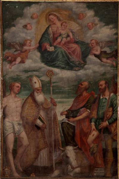 Madonna con Bambino in gloria tra i santi Sebastiano, Nicola, Luca e Rocco