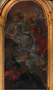 Cristo tra San Anatalone, Sant'Antonio da Padova, San Giovanni Nepomuceno, Sant'Agata, Sant'Apollonia e Santa Lucia