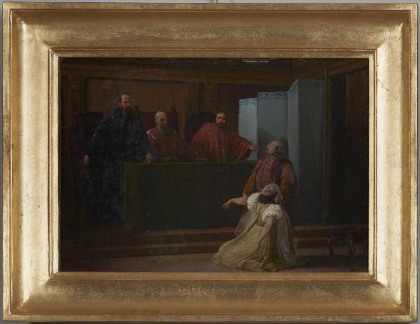 Cornice per il dipinto "Valenza Gradenigo sviene davanti all'inquisitore suo padre"