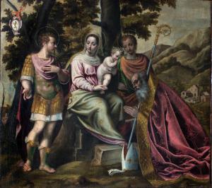 Madonna con Bambino con i santi Faustino e Giovita e il vescovo Apollonio