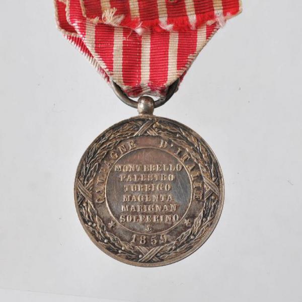 Medaglia francese commemorativa della campagna del 1859