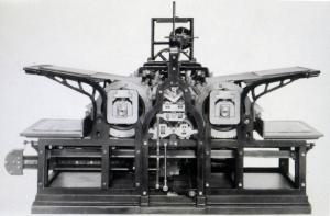 Riproduzione di macchina doppia piano cilindrica di Koenig-Bauer - riproduzione di macchina da stampa tipografica - Industria, manifattura, artigianato