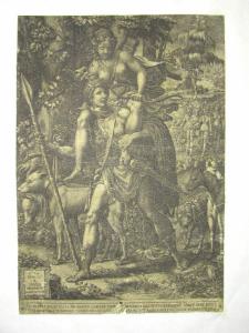 Il cacciatore Orione porta sulle spalle Diana dea delle foreste